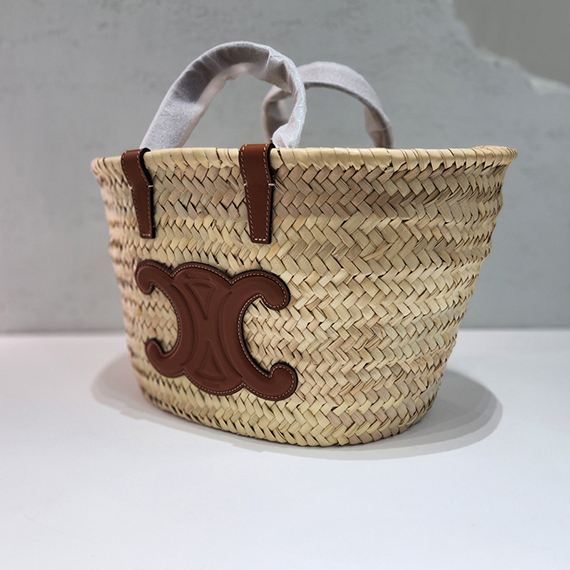 셀린느 트리옹프 파니에 라탄 토트백 새상품 194002