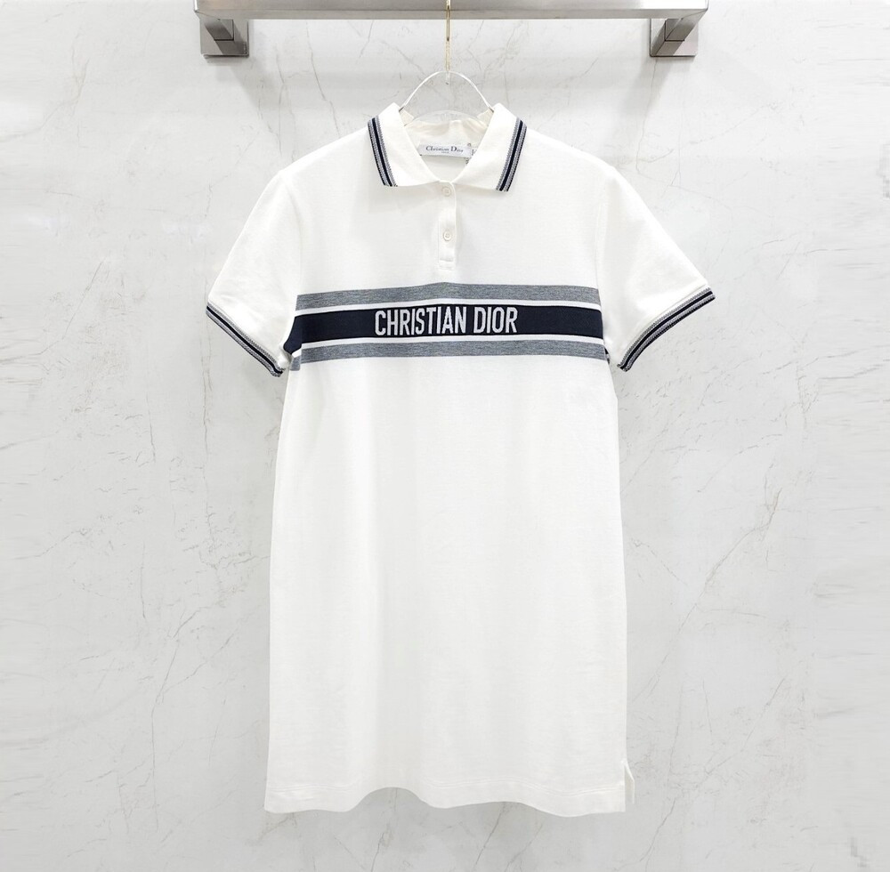 [럭스유] (새상품) L / 디올 리비에라 로고 폴로 셔츠 원피스
