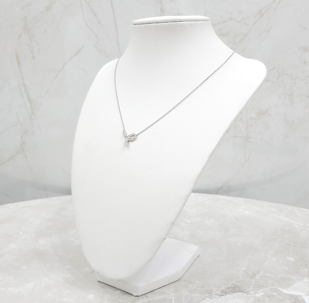 [럭스유] 티파니앤코 다이아몬드 빅토리아 펜던트 화이트골드 목걸이