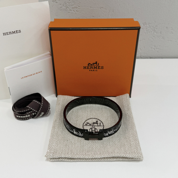 에르메스 클릭아슈 프린트 남성 팔찌 25년 미사용 H705412