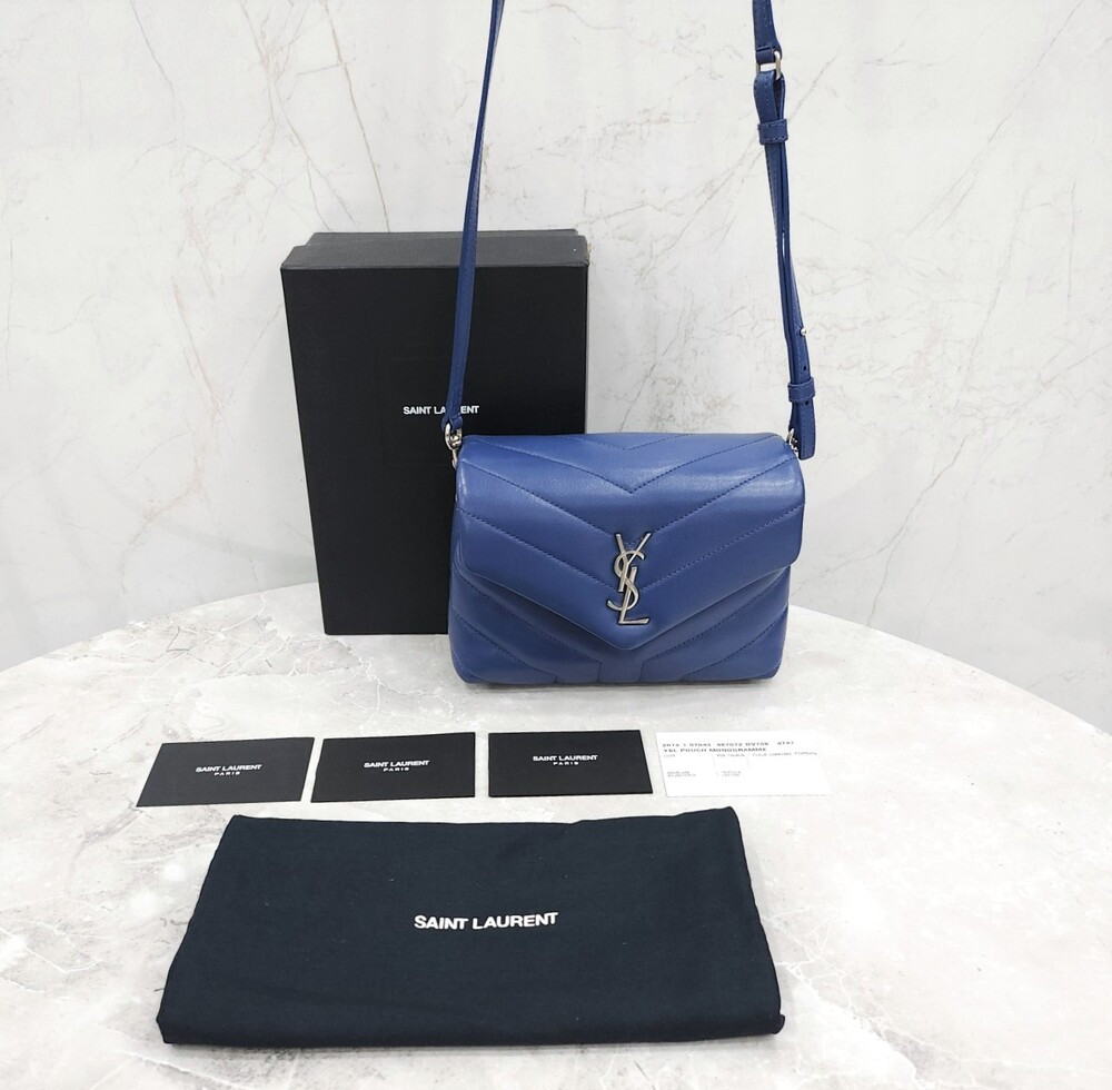 [럭스유] 생로랑 네이비 루루 토이 레더 숄더백 467072