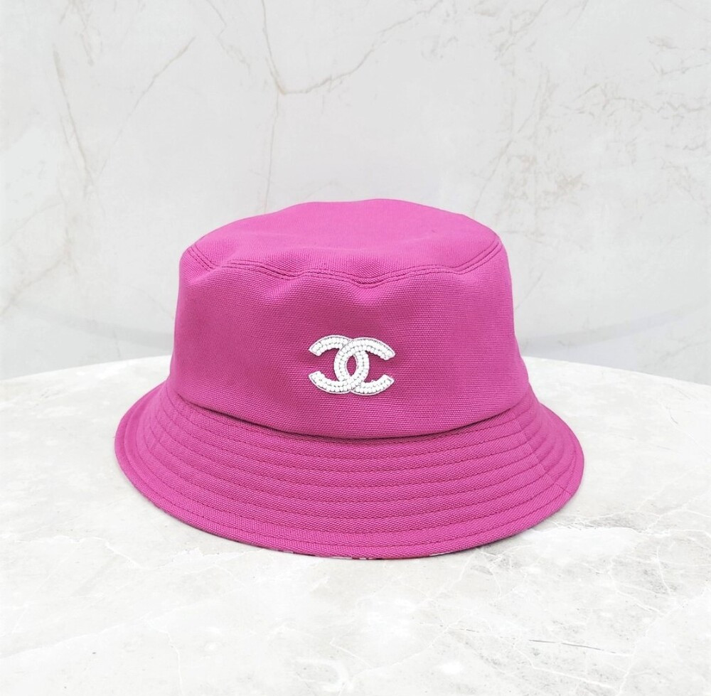[럭스유] (새상품) 샤넬 CC로고 버킷햇 L 푸시아 핑크 AA8956