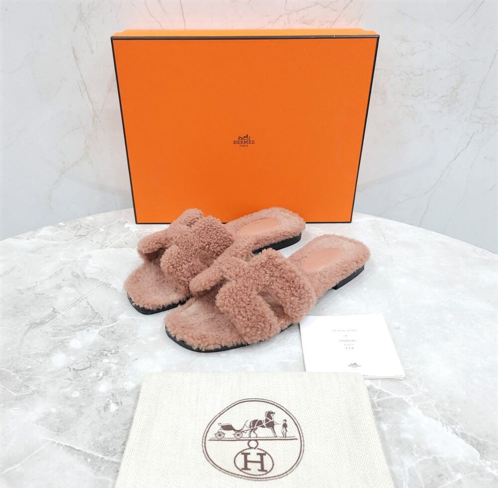 [럭스유] 37 / 에르메스 시어링 오란 샌들 슬리퍼