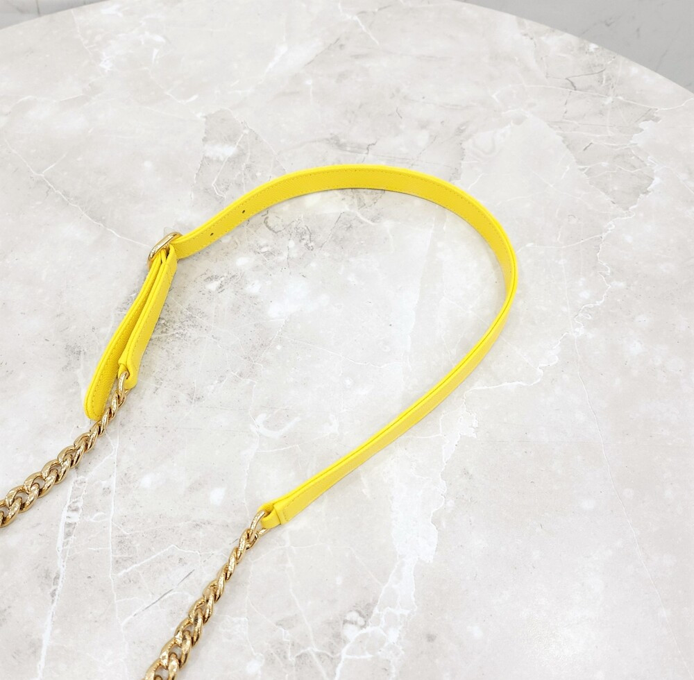 [럭스유] 샤넬 옐로우 코스메틱 케이스 탑핸들 숄더백 신형내장칩 AS3729