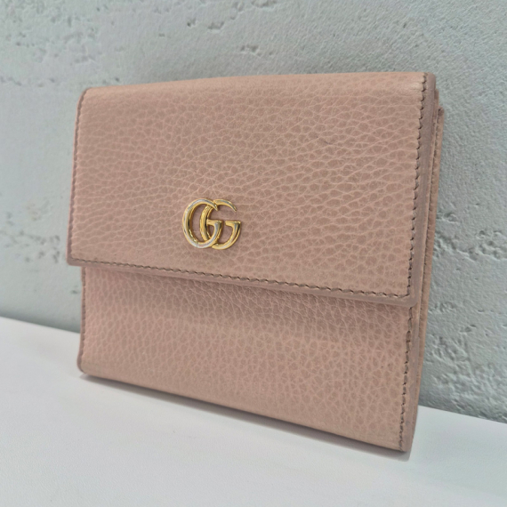 구찌 GG 마몬트 플랩 중지갑 핑크 456122