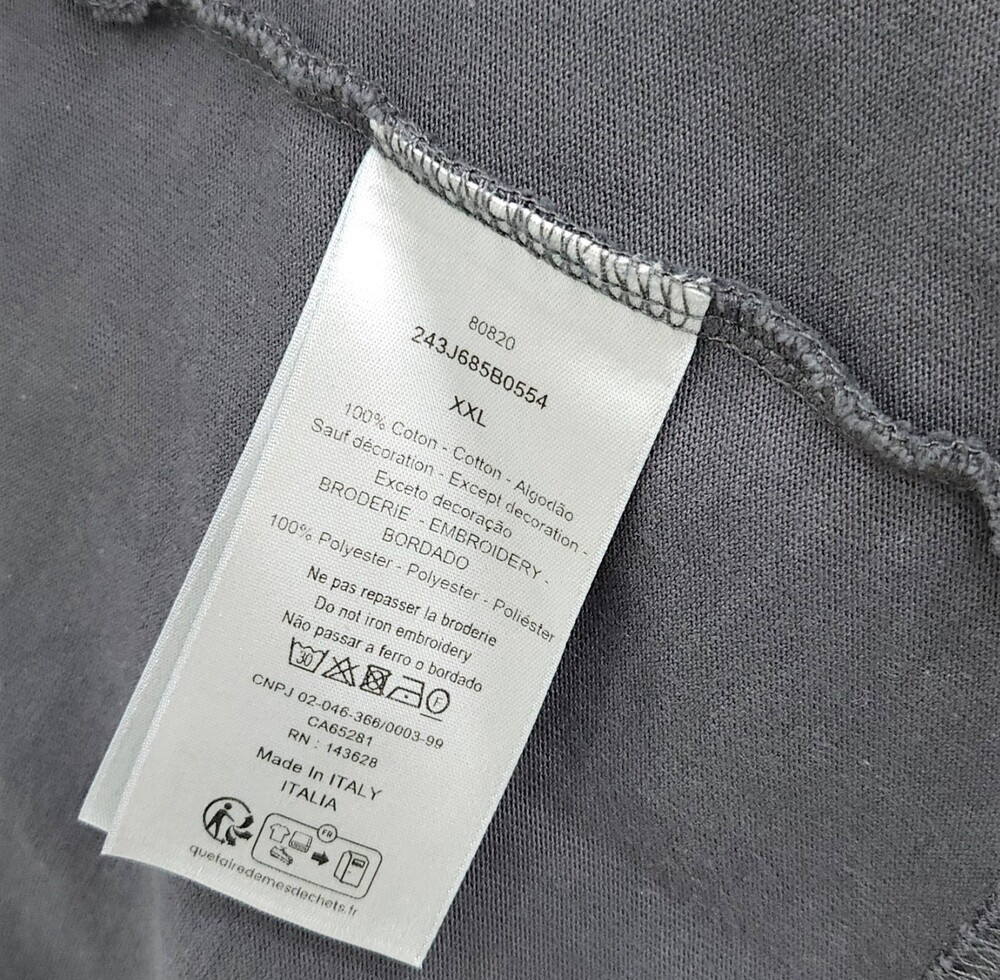 [럭스유] XXL / 디올 꾸뛰르 자수 로고 반팔 티셔츠 243J685B0554