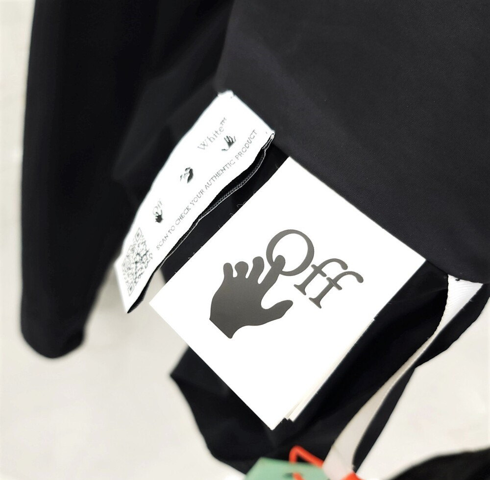 [럭스유] M / 오프화이트 블랙 디아그 셔츠 자켓