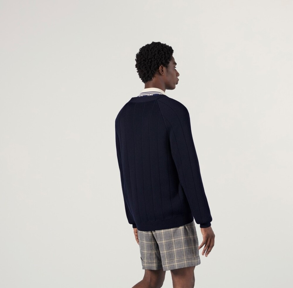 [럭스유] L / 구찌 웹 디테일 울 블렌드 가디건