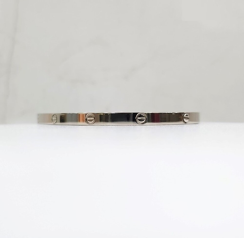 [럭스유] 까르띠에 화이트골드 러브 브레이슬릿 스몰 17호