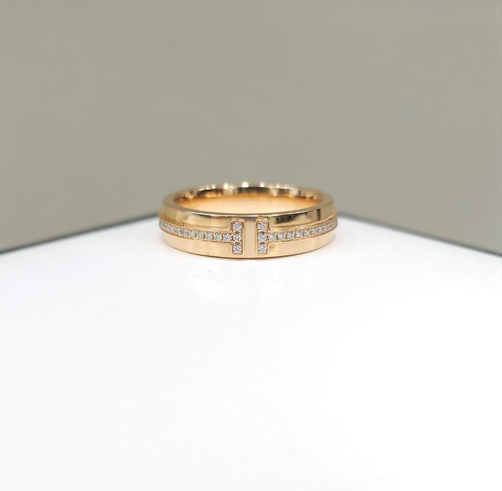 [럭스유] 티파니앤코 네로우 다이아몬드 링 18K 옐로우골드 국내11호