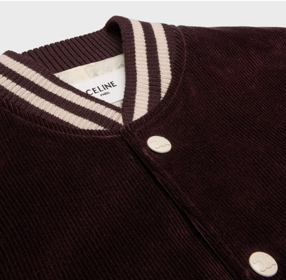 [럭스유] (새상품) 38 / 셀린느 로고 코듀로이 테디 자켓 RV05I032D