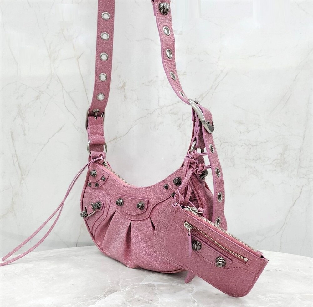 [럭스유] 발렌시아가 핑크 르 카골 숄더백 XS 671309