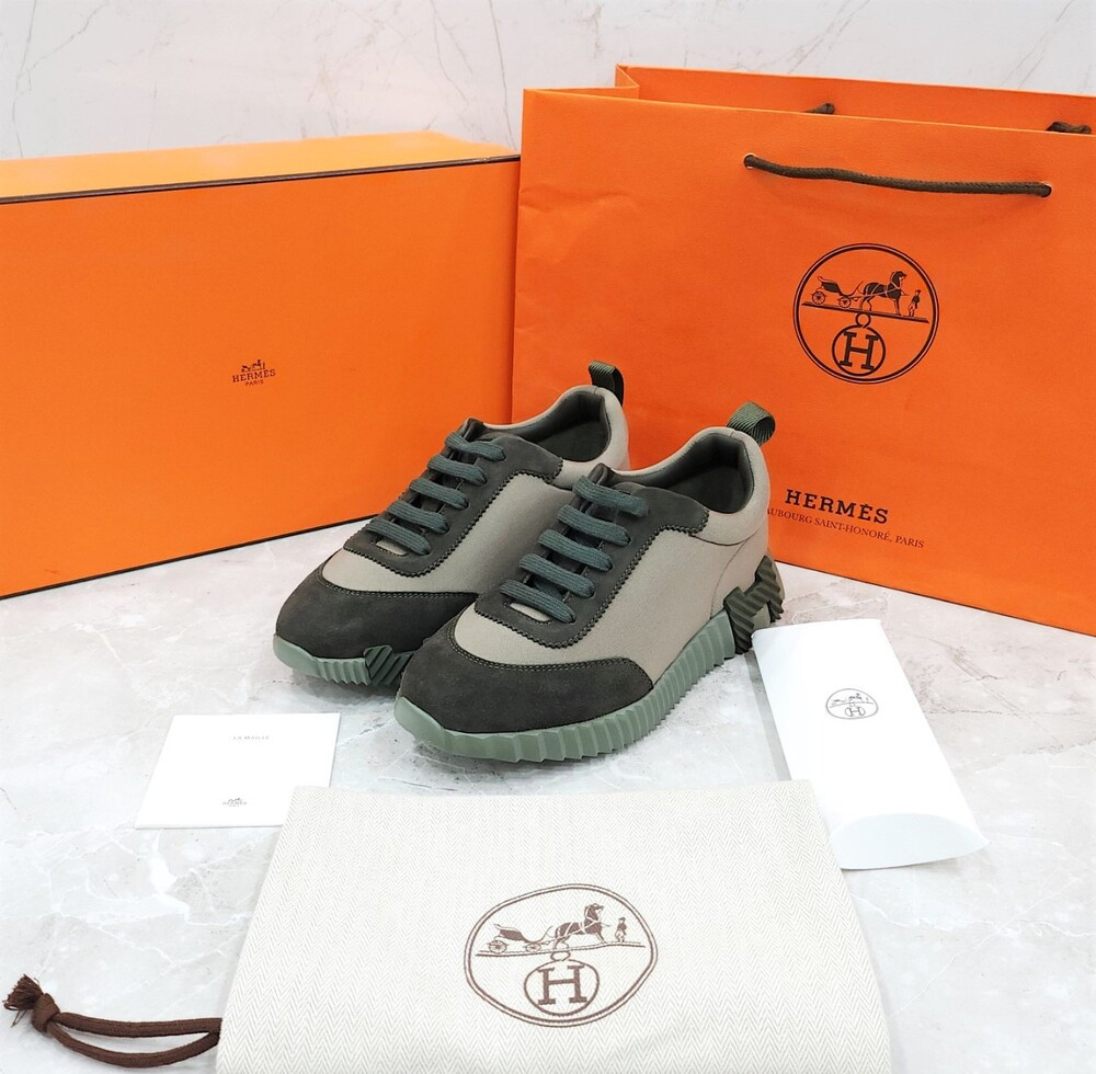 [럭스유] (새상품) 36 / 에르메스 카키 바운싱 스니커즈