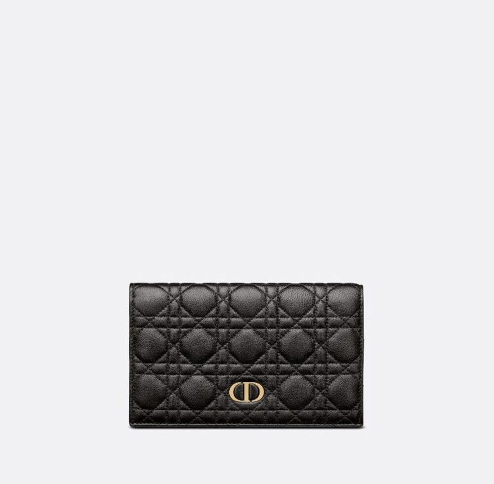 [럭스유] (새상품) 디올 블랙 카로 XL 슬림 월렛 장지갑 블랙 까나쥬 S5104UWHC