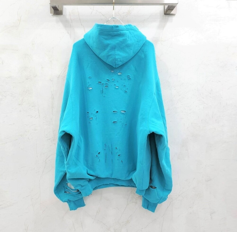 [럭스유] (새상품) XXS / 발렌시아가 캡 디스트로이드 오버핏 후드 659403