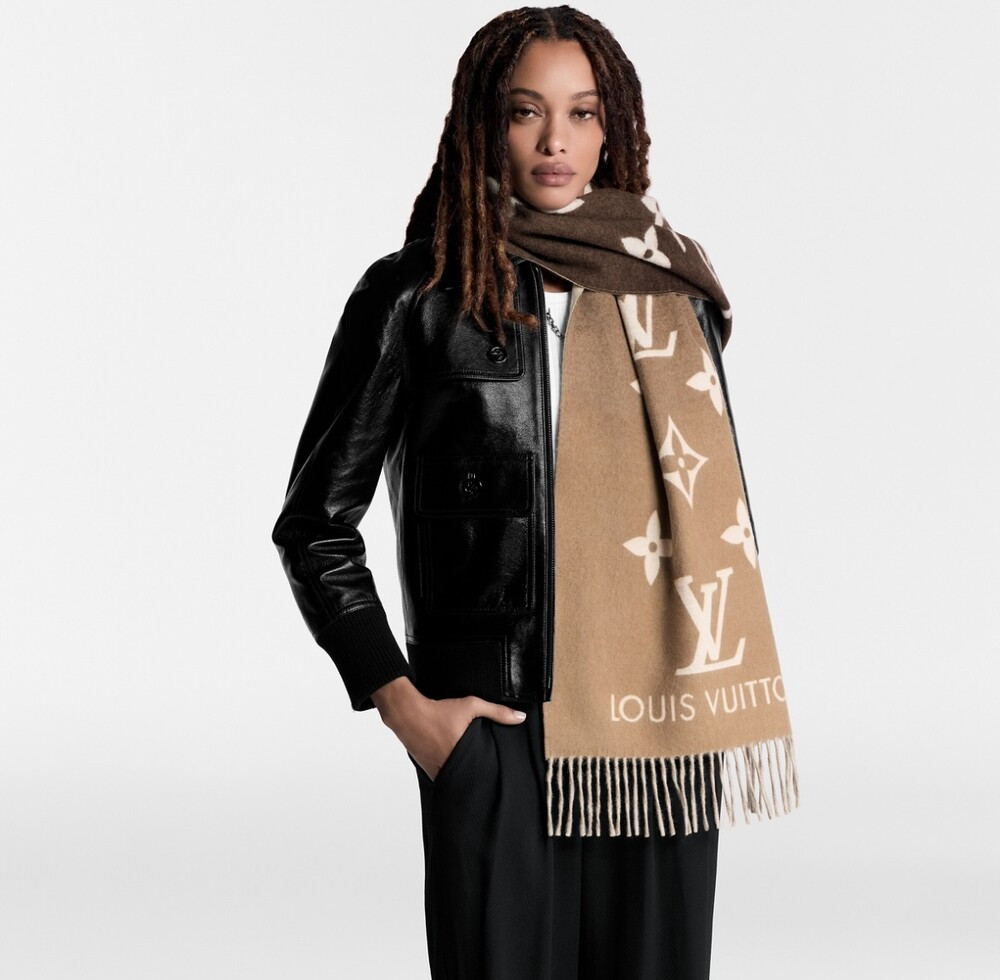 [럭스유] 루이비통 레이캬비크 모노그램 캐시미어 머플러 A73675