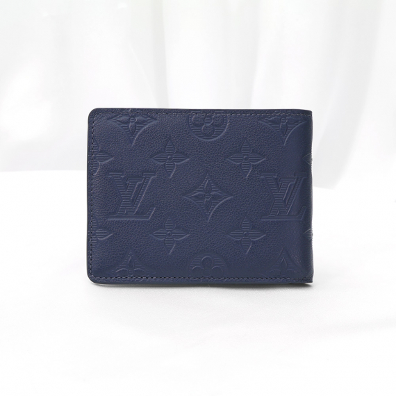 Louis Vuitton(루이비통) M14787 네이비 블루 모노그램 토뤼옹 카프스킨 멀티플 월릿 반지갑