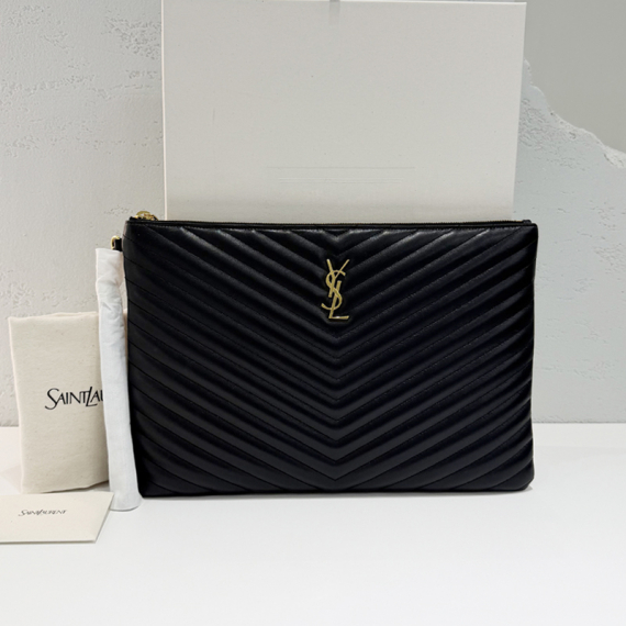 생로랑 마틀라세 클러치 라지 25년 전시상품급 440222