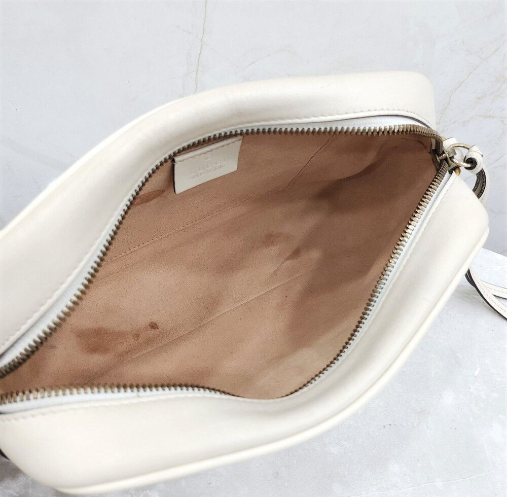 [럭스유] 구찌 GG 마몽 아이보리 스몰 마틀라세 숄더백 447632