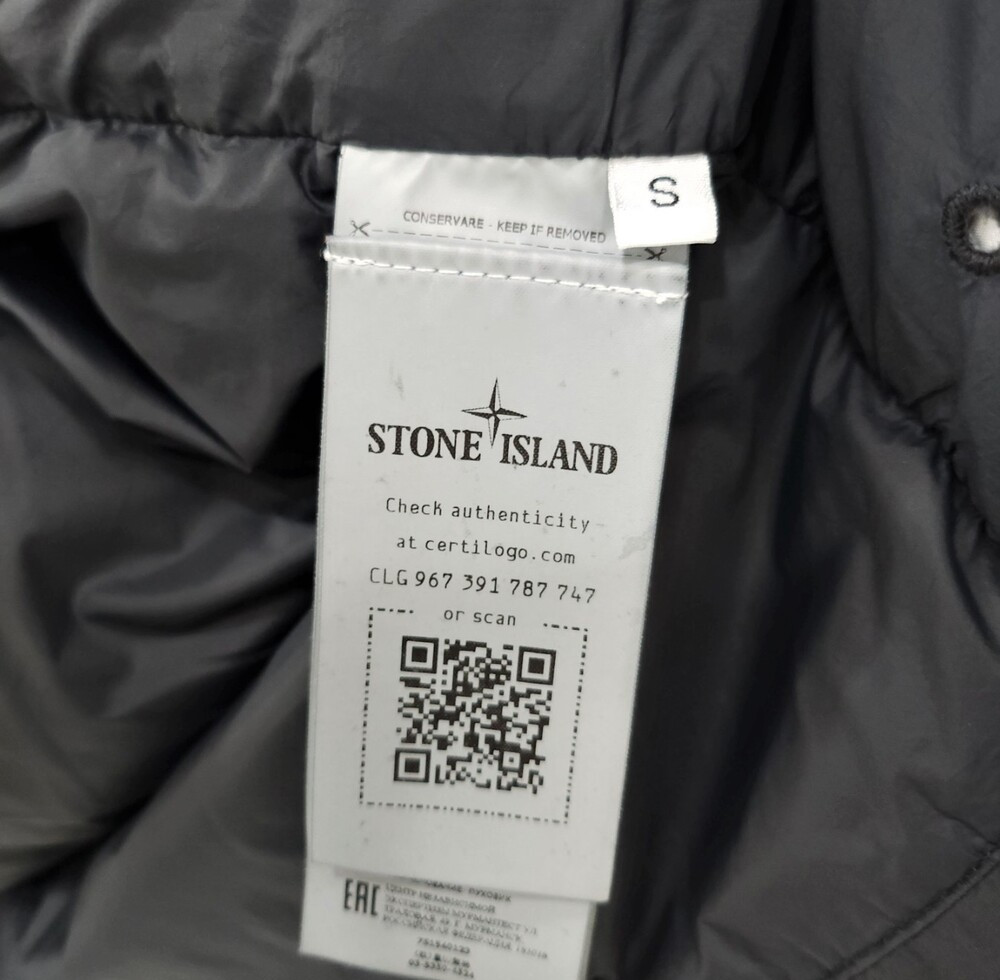 [럭스유] S / 스톤아일랜드 와펜 크링클랩스 다운 패딩 751540123