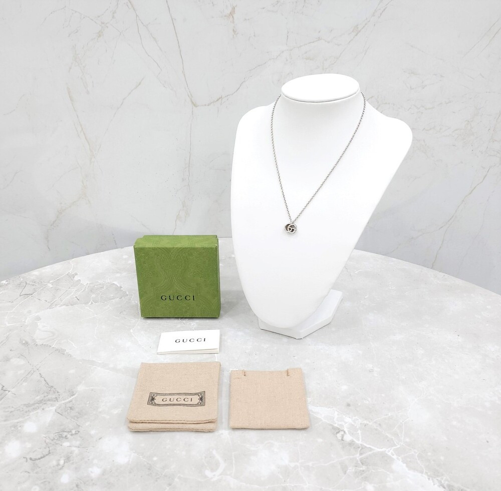 [럭스유] 구찌 더블 G 실버 목걸이