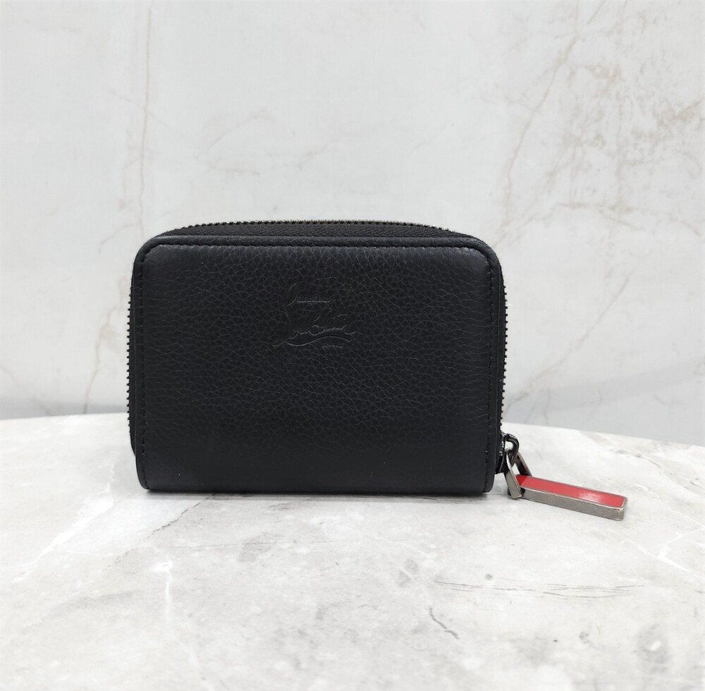 [럭스유] 크리스찬루부탱 블랙 스파이크 지퍼 카드지갑