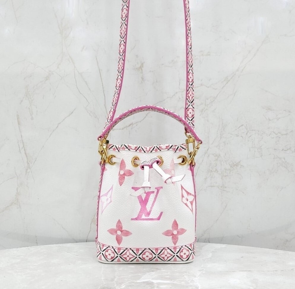 [럭스유] 루이비통 모노그램 나노 노에 버킷백 핑크 M82386