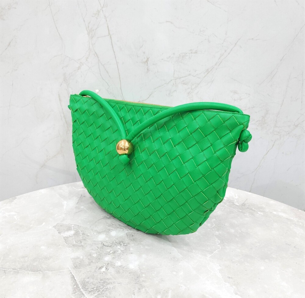 [럭스유] 보테가베네타 그린 미디엄 턴 파우치 숄더백 701024