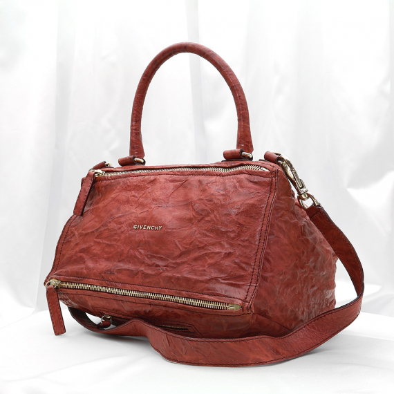 Givenchy(지방시) 13G5250004 레드 램스킨 금장 판도라 링클 미듐 2WAY