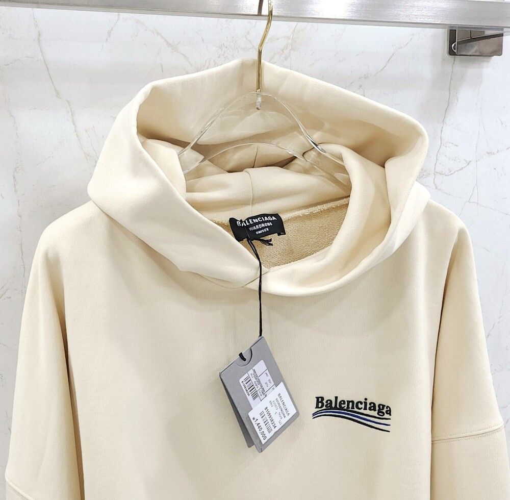 [럭스유] (새상품) S / 발렌시아가 폴리티컬 캠페인 자수 오버 후드 620973