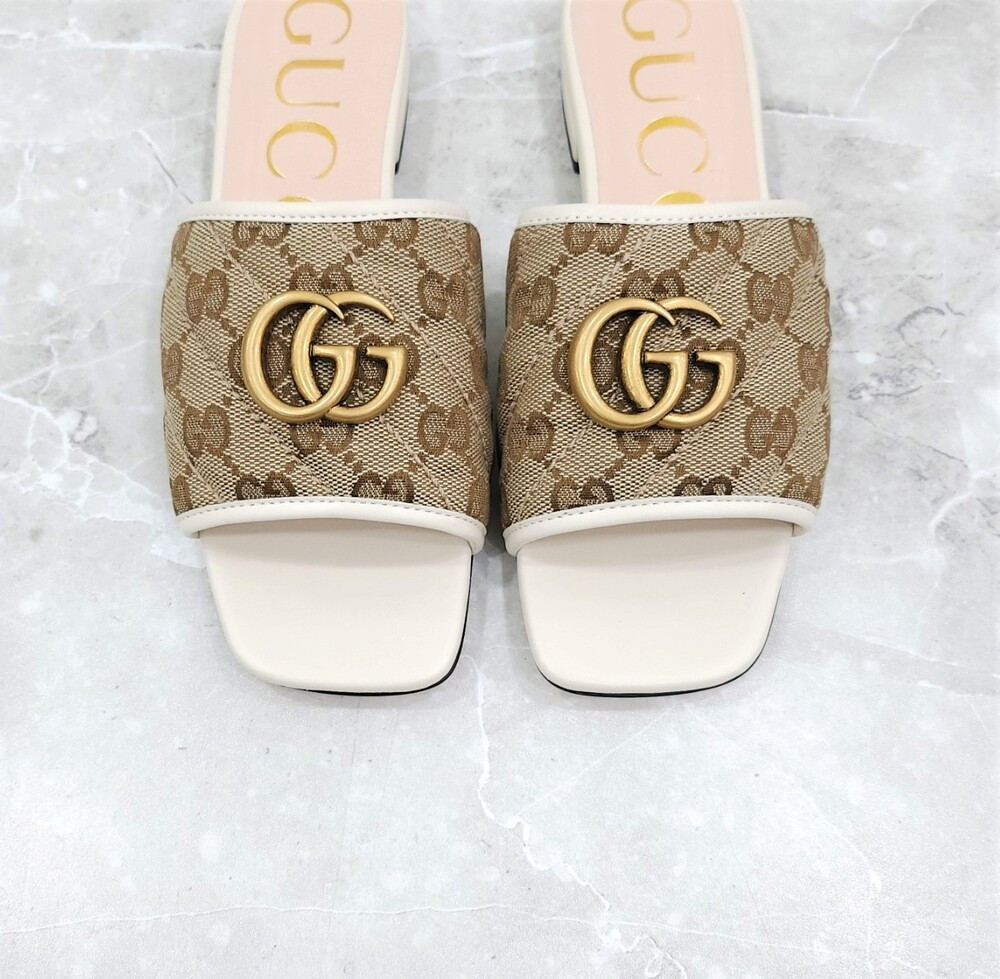 [럭스유] (새상품) 35 / 구찌 GG 마틀라세 슬라이드 샌들 슬리퍼 619893