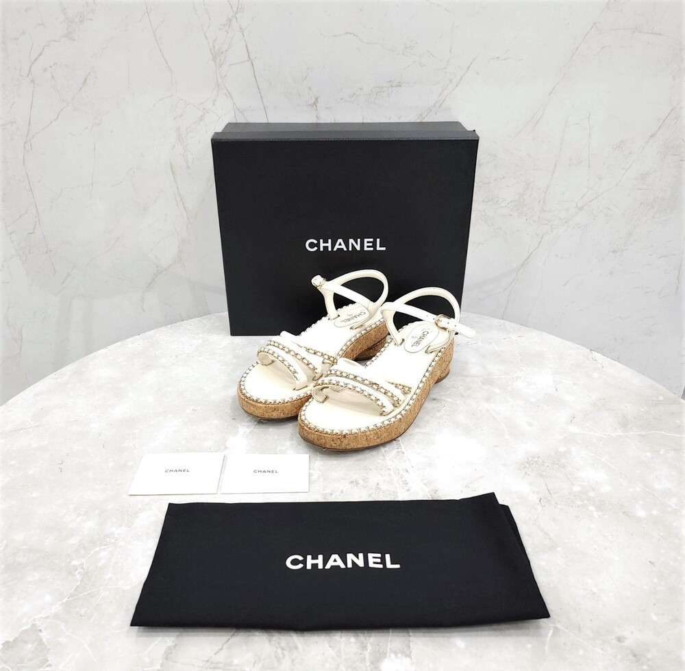 [럭스유] 36 / 샤넬 CC로고 체인 스트랩 샌들