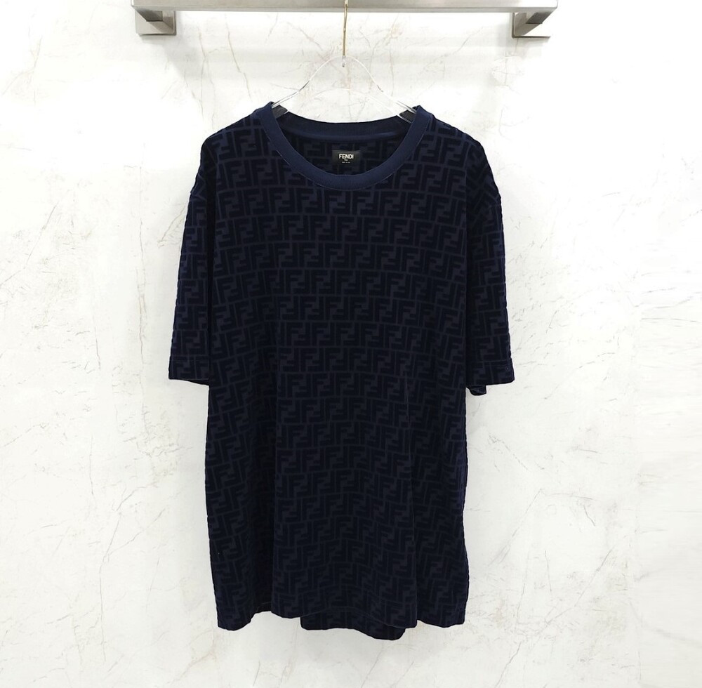 [럭스유] XXL / 펜디 FF 로고 코튼 반팔 티셔츠 FY0936