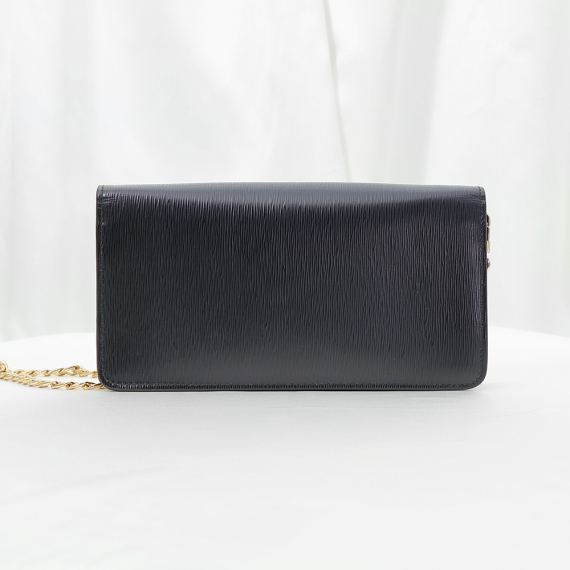 Prada(프라다) 1BP021 블랙 비텔로 무브 삼각 로고 체인 크로스백