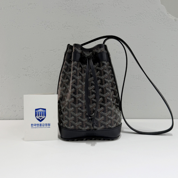 고야드 쁘띠플로 PM 블랙 버킷백 AMAFLOTPM01