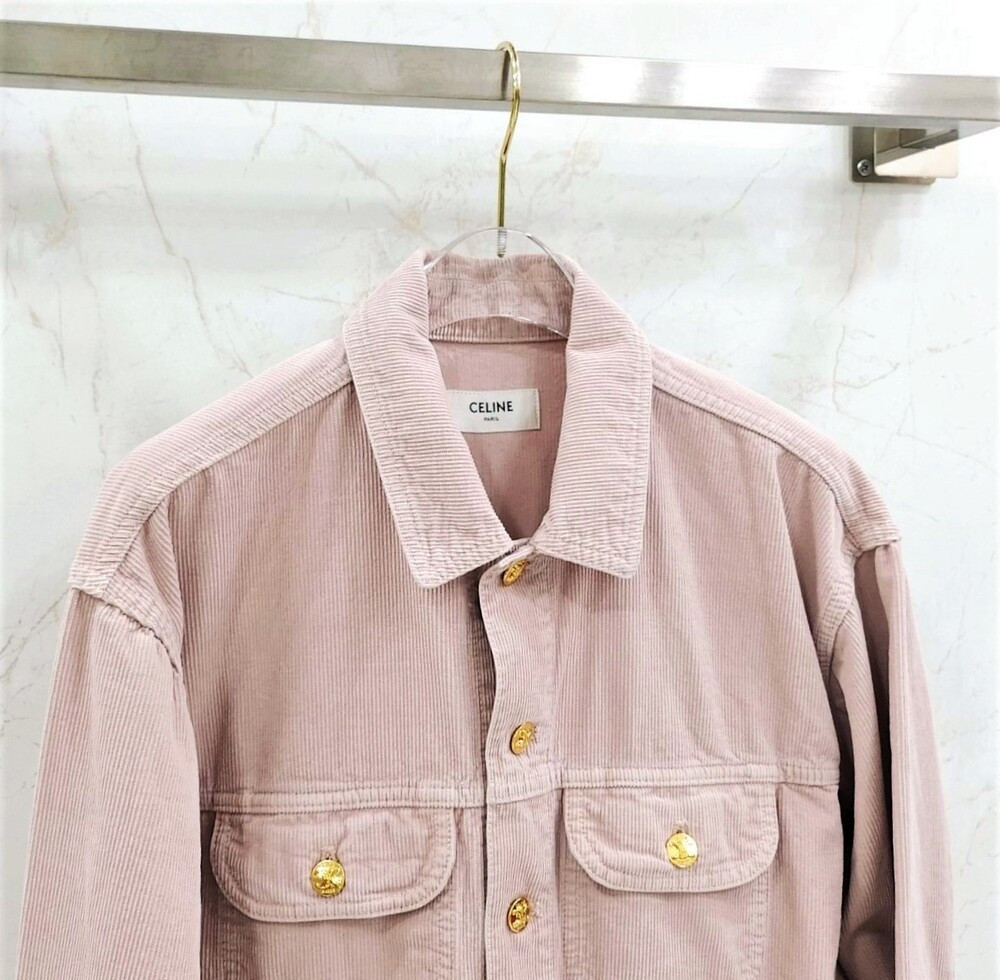 [럭스유] (새상품)  XS / 셀린느 코듀로이 카 코트 자켓 RV0U9921V