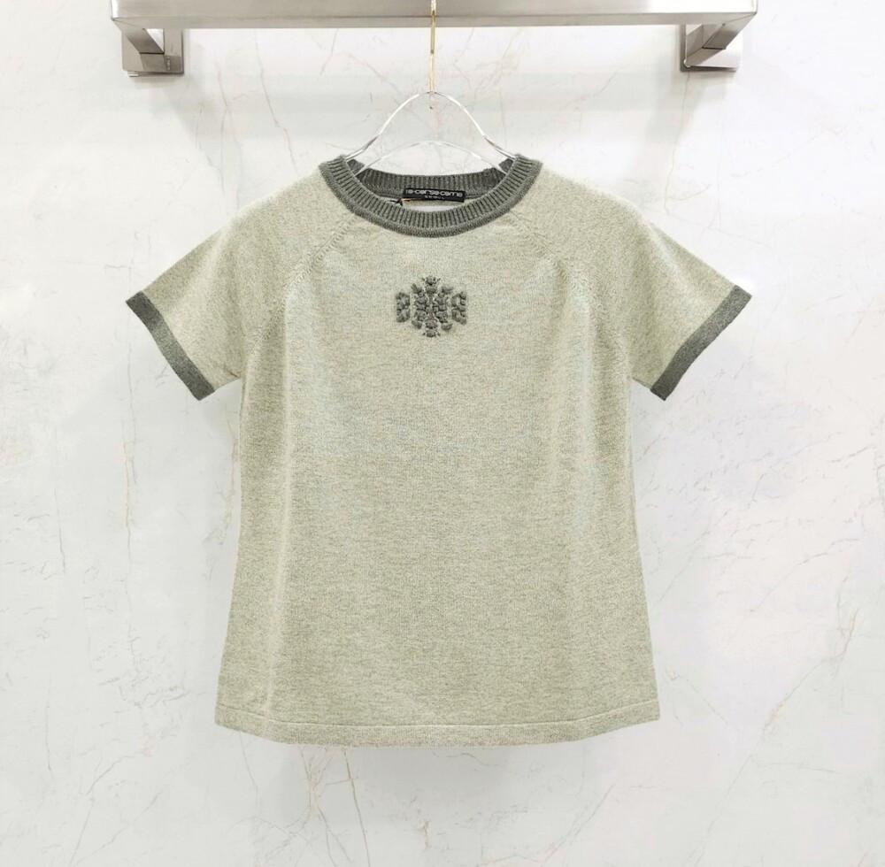 [럭스유] (새상품) M / 배리 캐시미어 반팔 니트 C104718