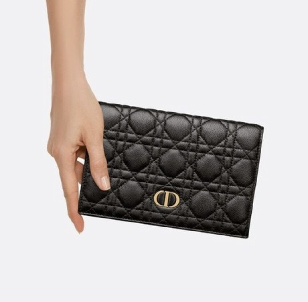 [럭스유] (새상품) 디올 블랙 카로 XL 슬림 월렛 장지갑 블랙 까나쥬 S5104UWHC