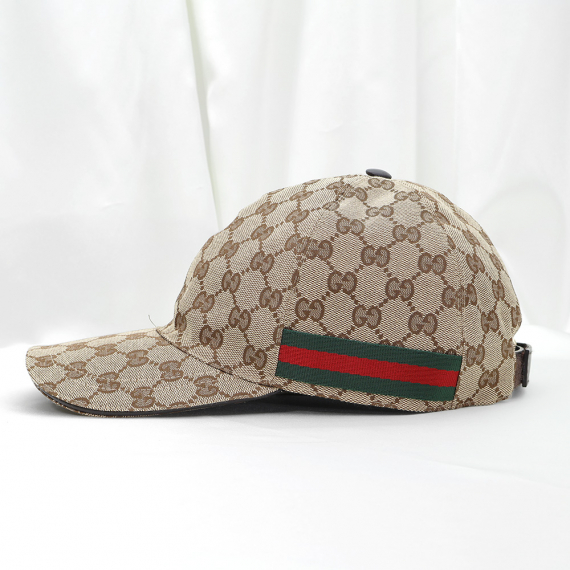 Gucci(구찌) 200035 오리지널 GG 캔버스 WEB 디테일 야구 모자 M