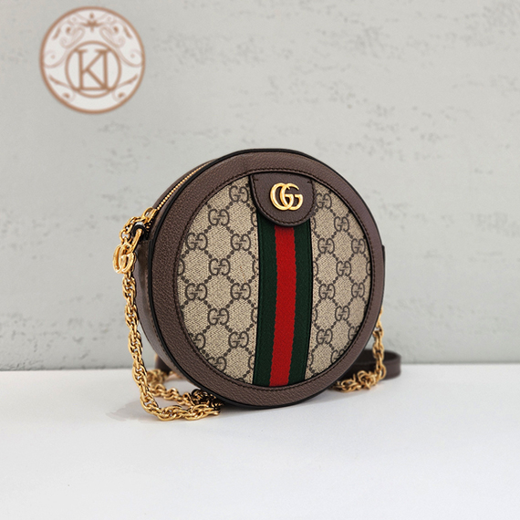 구찌 오피디아 GG 라운드 미니 체인 숄더백 550618