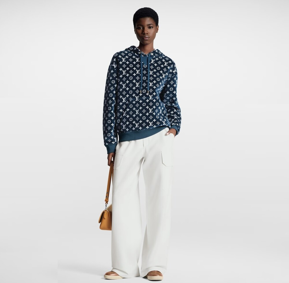 [럭스유] (새상품) XS / 루이비통 모노그램 코튼 타월링 후드티 1AC2I5