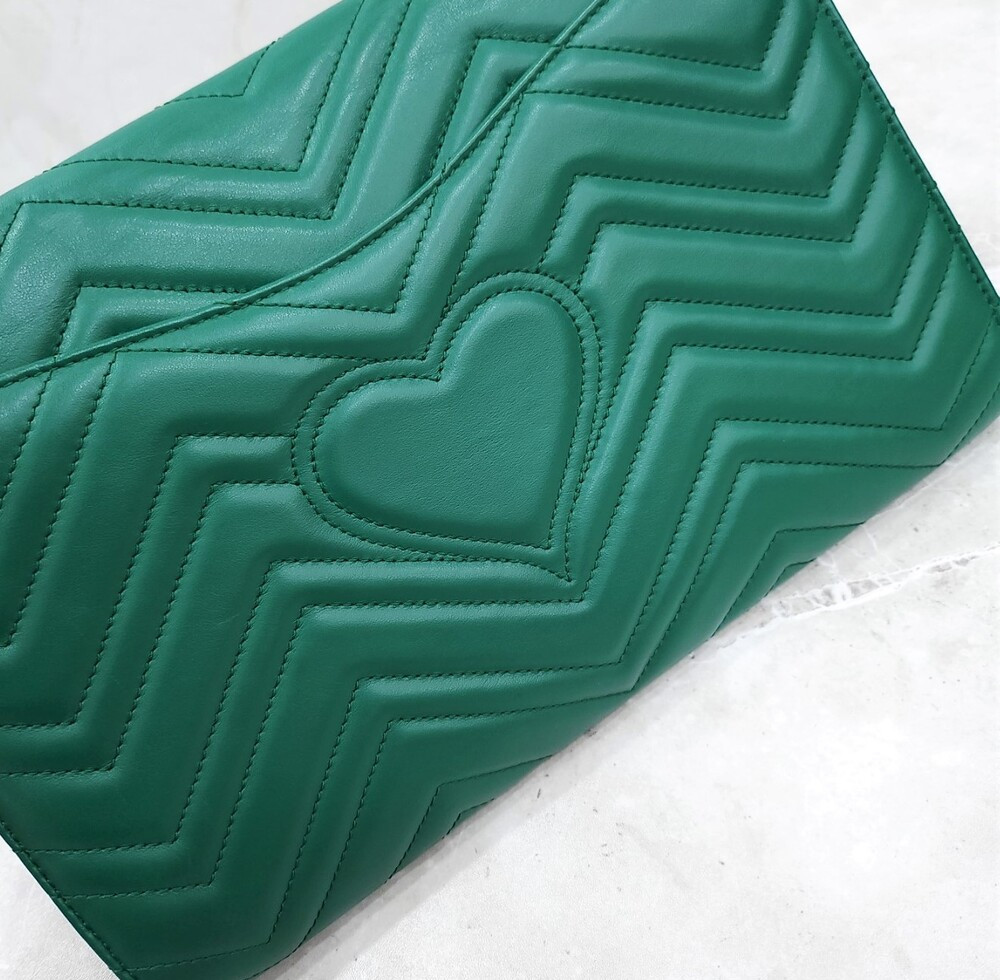 [럭스유] 구찌 GG 마몽 그린 마틀라세 클러치 498079