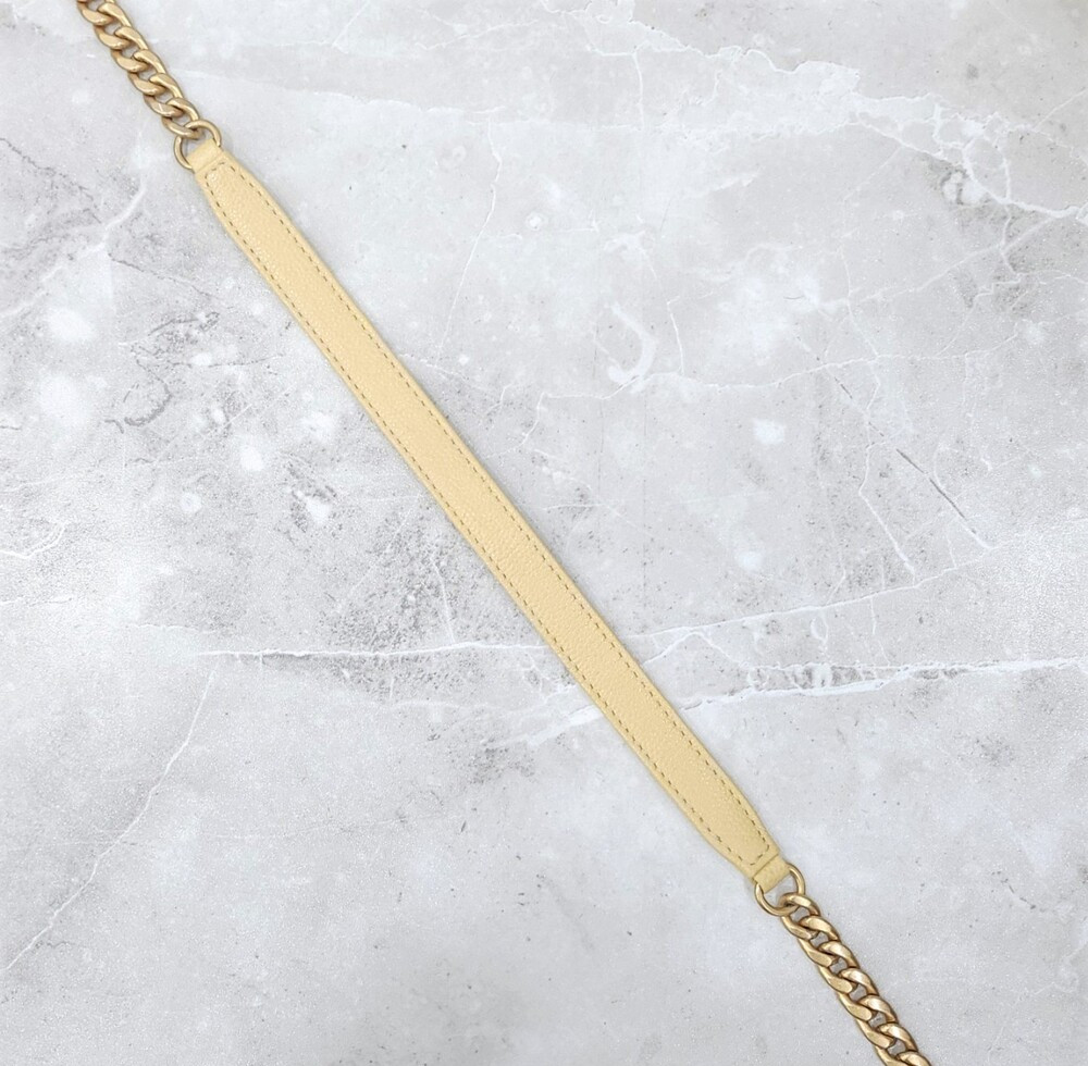 [럭스유] 샤넬 옐로우 멜로디 플랩백 캐비어 신형내장칩 AS3103