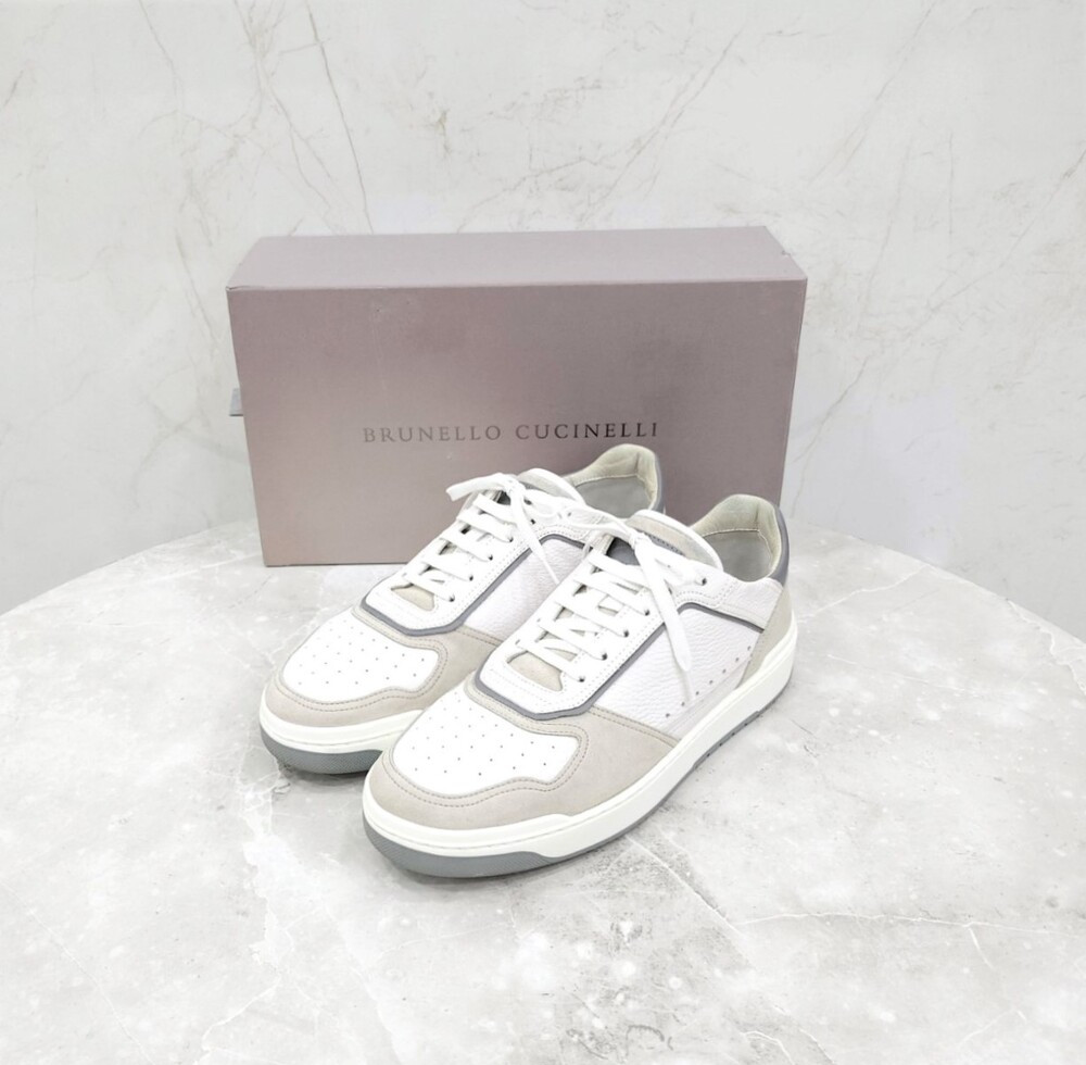 [럭스유] 44 / 브루넬로 쿠치넬리 레더 스웨이드 스니커즈 MZUASBZ301