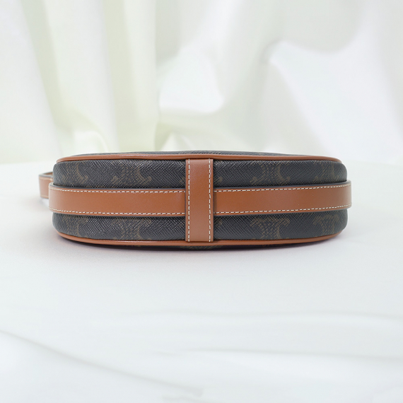 Celine(셀린느) 10I602DS1.04LU 트리오페 캔버스 탄 카프스킨 미니 아바 호보 숄더백