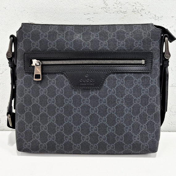 구찌 GG 블랙 수프림 메신저 크로스백 387514