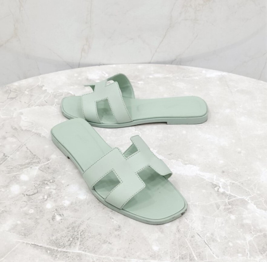 [럭스유] 37 / 에르메스 민트 오란 샌들 슬리퍼