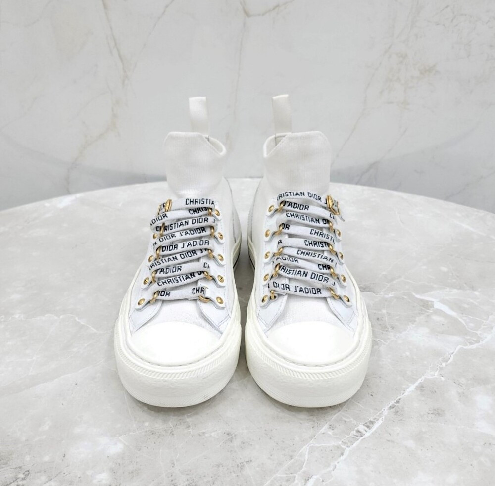 [럭스유] 35.5 / 디올 화이트 워크앤디올 니트 스니커즈