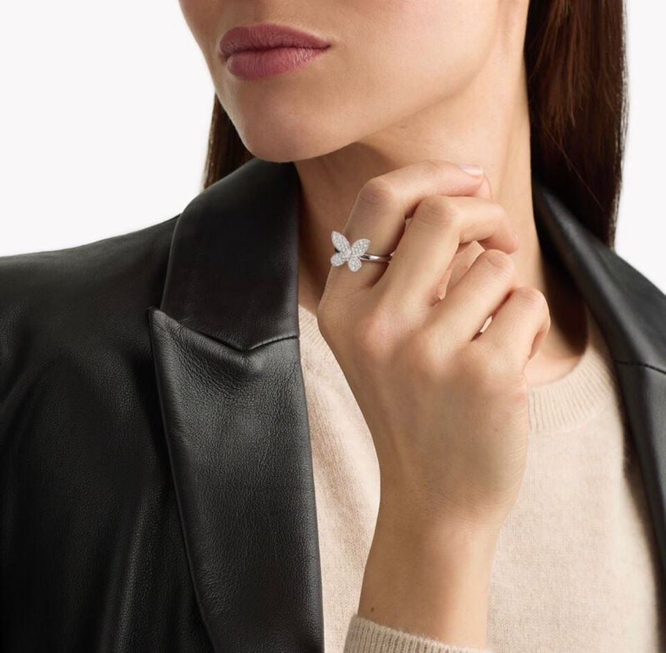 [럭스유] (새상품) 그라프 다이아 파베 버터플라이 미니 링 국내11.5호