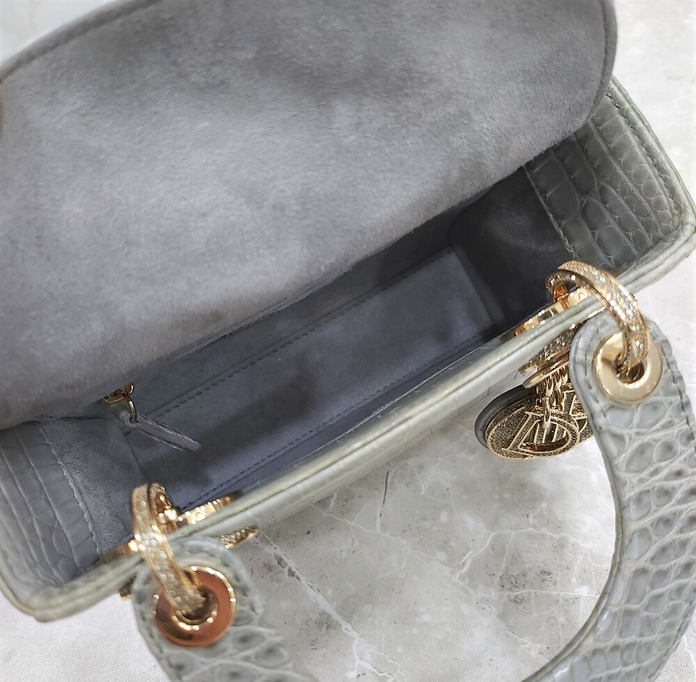 [럭스유] 디올 이그조틱 엘리게이터 레이디 디올 미니